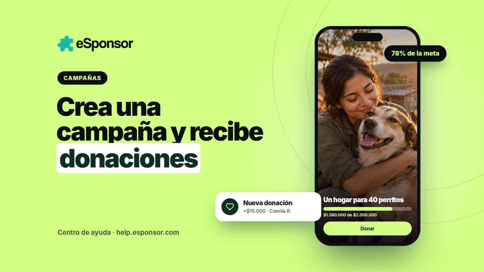 Guía de Campañas: crea una meta y recibe donaciones
